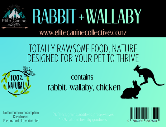 Raw Rabbit, Wallaby & Chicken Mince 1kg