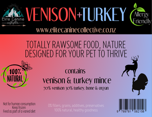 Raw Venison & Turkey Mince 1kg